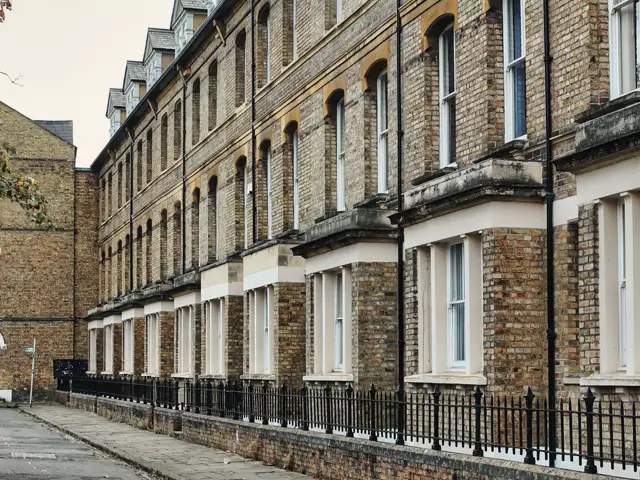 A row of Victorian terraced houses